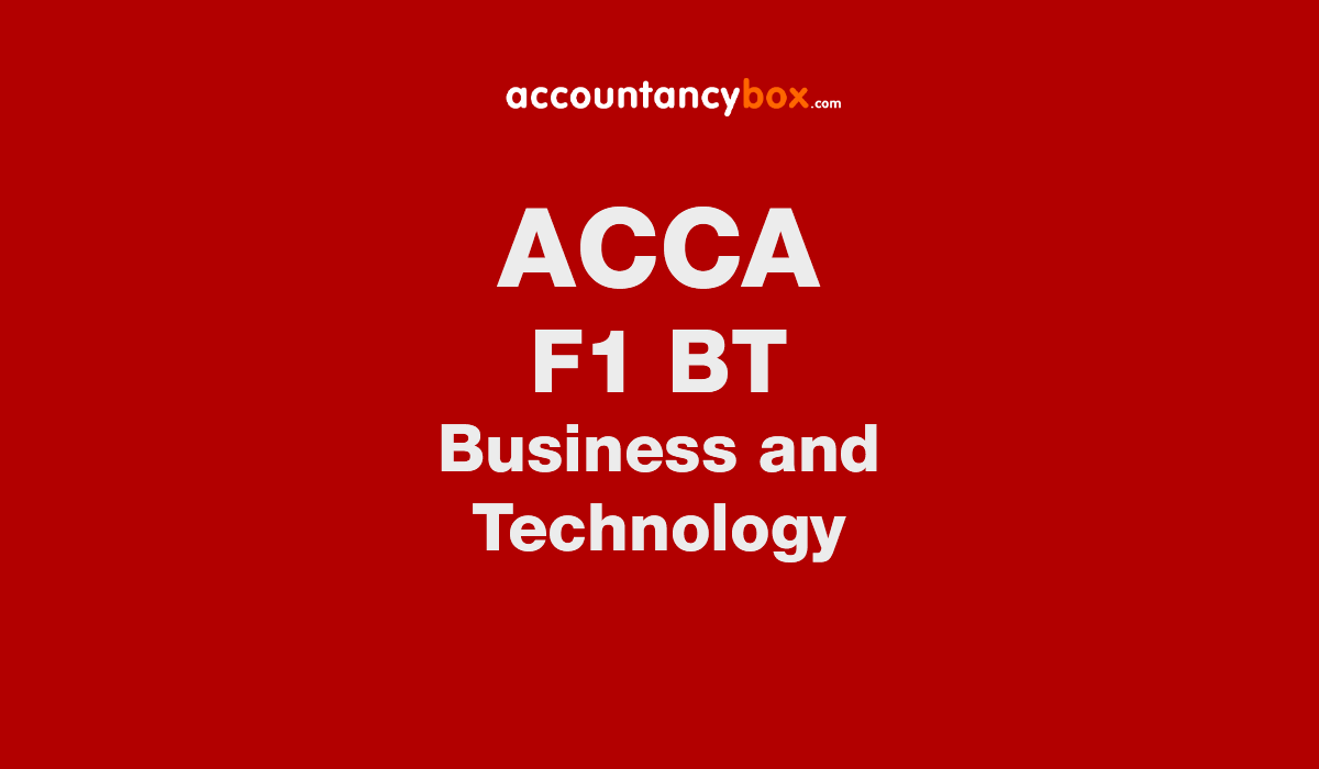 F1 (BT) Workbook Business and Technology Kaplan