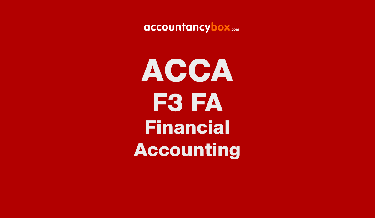 F3 (FA) Practice and Revision Kit Financial Accounting | Kaplan